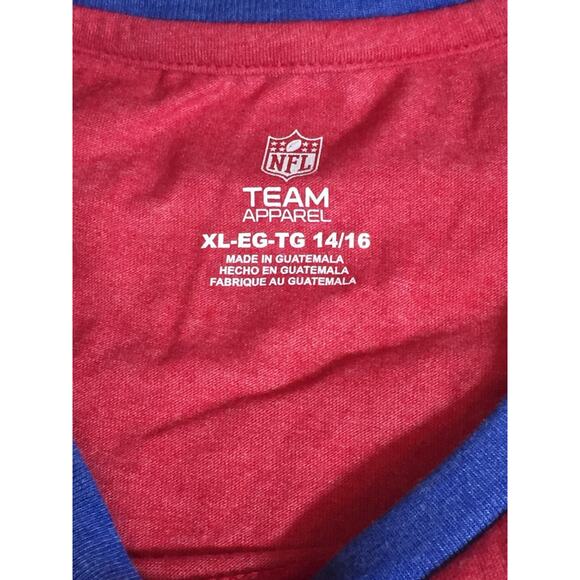 NFL Teams Apparel New York Giants T-Shirt Girl's XL (14/16) Red Short Sleeve - Picture 2 of 3